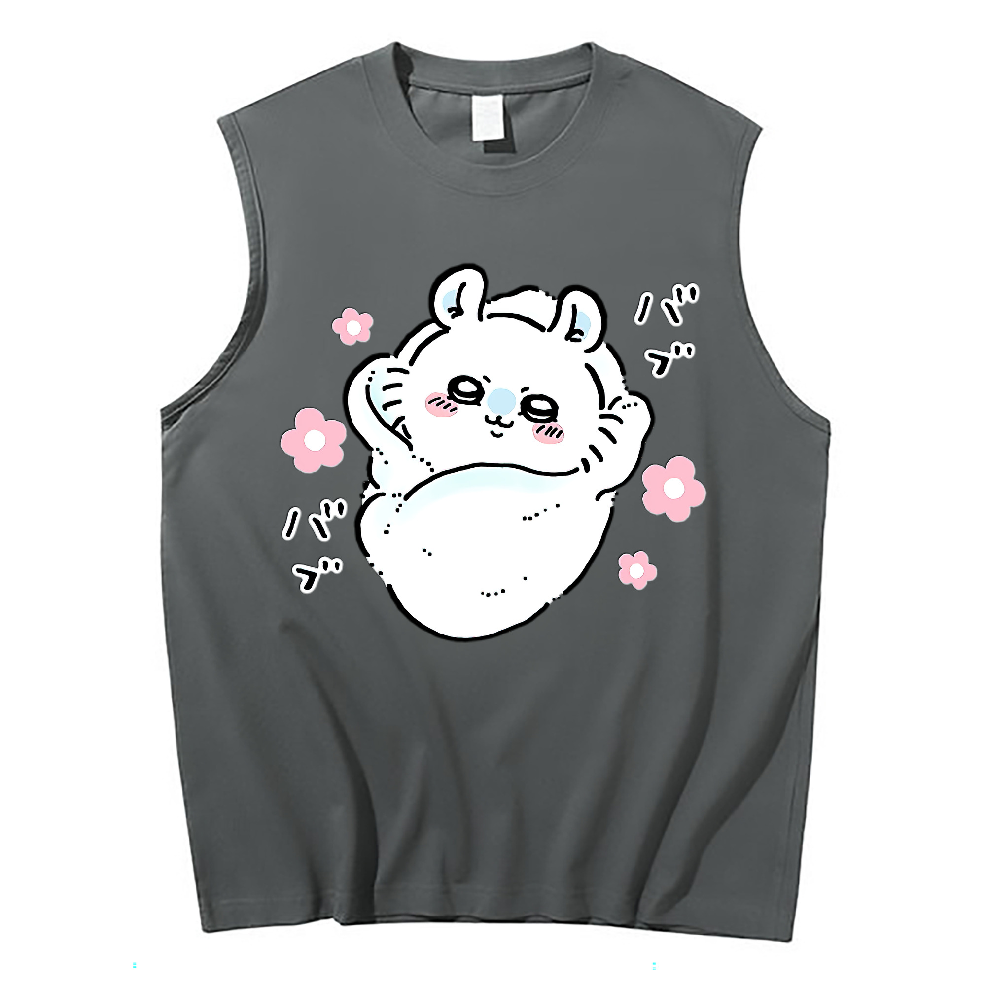 （画像用） ちいかわ モモンガ Chii-kawa Momonga コットン100％タンクトップ（フロントプリント）